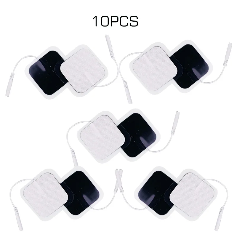 10pcs 5x5cm Muscle Stimulator Electrode Pads Non-woven Fabric Self Adhesive Replacement Pads for Tens Digital Therapy Machine