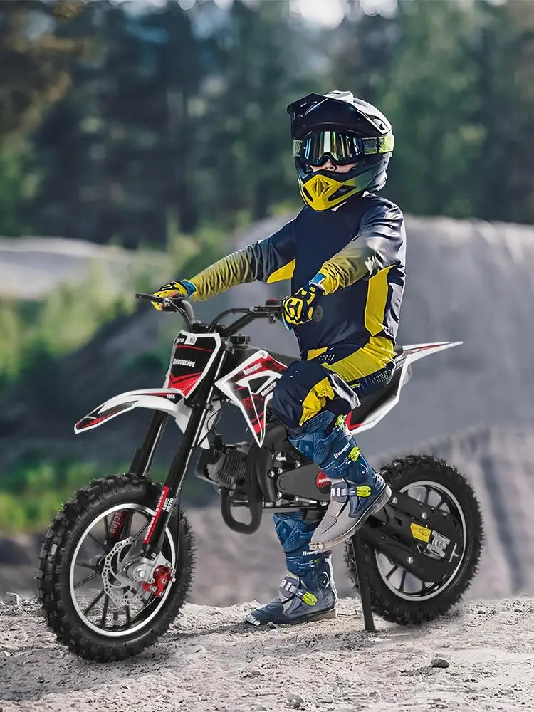 AliExpress NONE 49cc 2-Stroke Kids Dirt Bike,Gas Power Motocross,Off Road Mini Motorcycle,Pocket Motorbike with Front Rear Disc Brakes