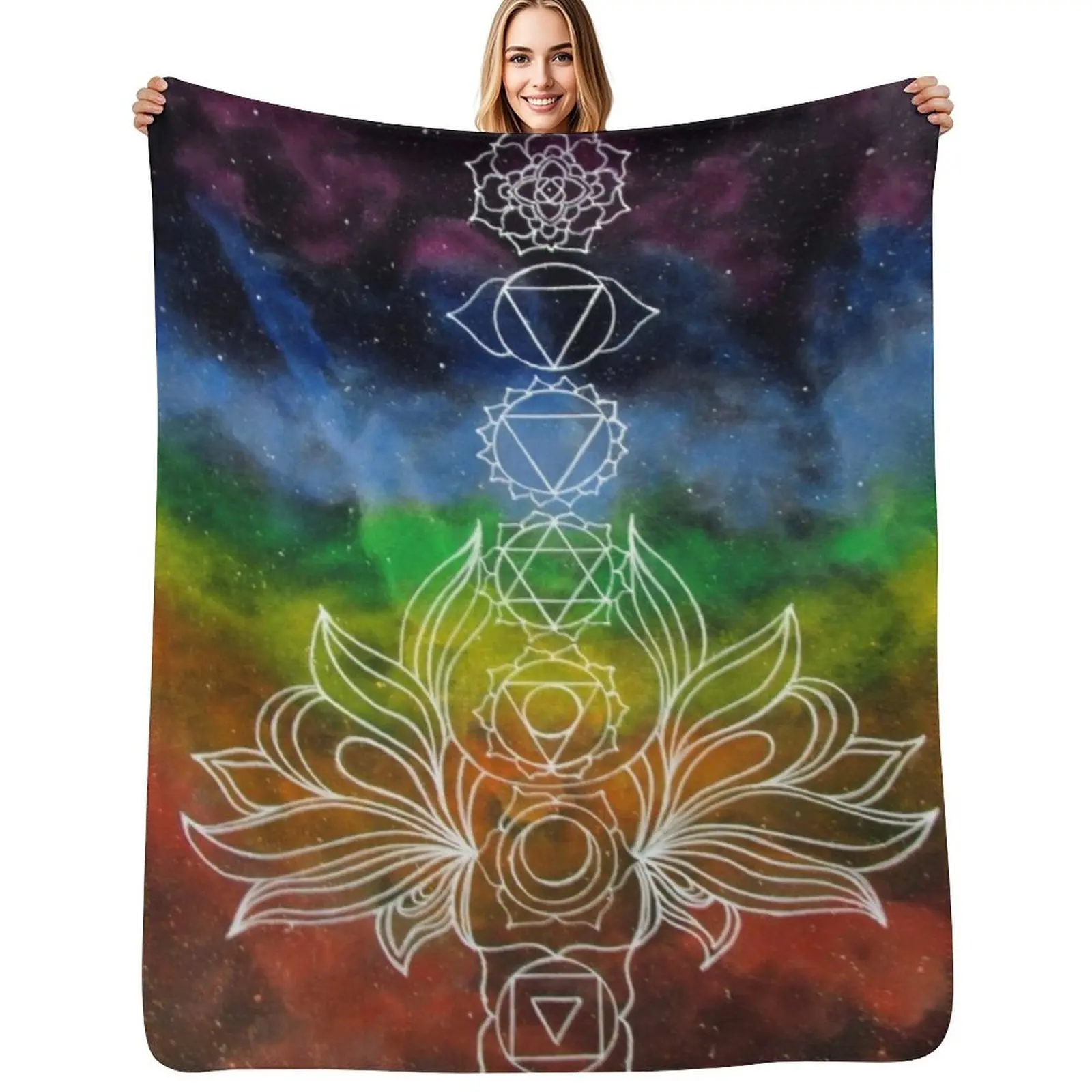 

Chakras Throw Blanket for babies Single halloween for winter Blankets