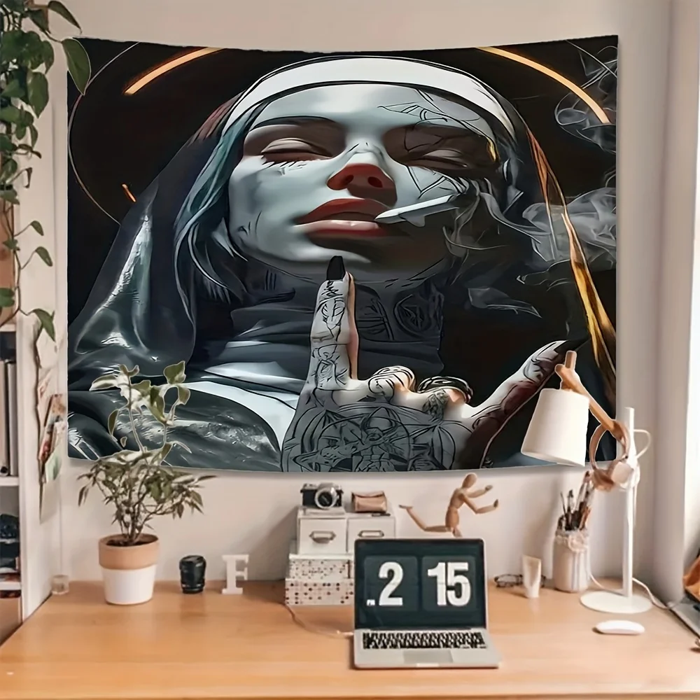 Female artistic themes Digital printing polyester wall tapestry suitable for use in living rooms bedrooms offices bars party