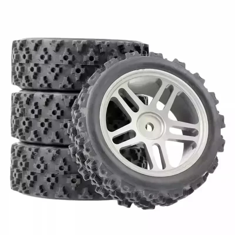 

1/10 RC Racing Car Wheels Rally Tyre & On Road Tires 12mm Hex for Tamiya XV01 XV02 TA06 TT01 TT02 PTG2 144001 A959 HPI
