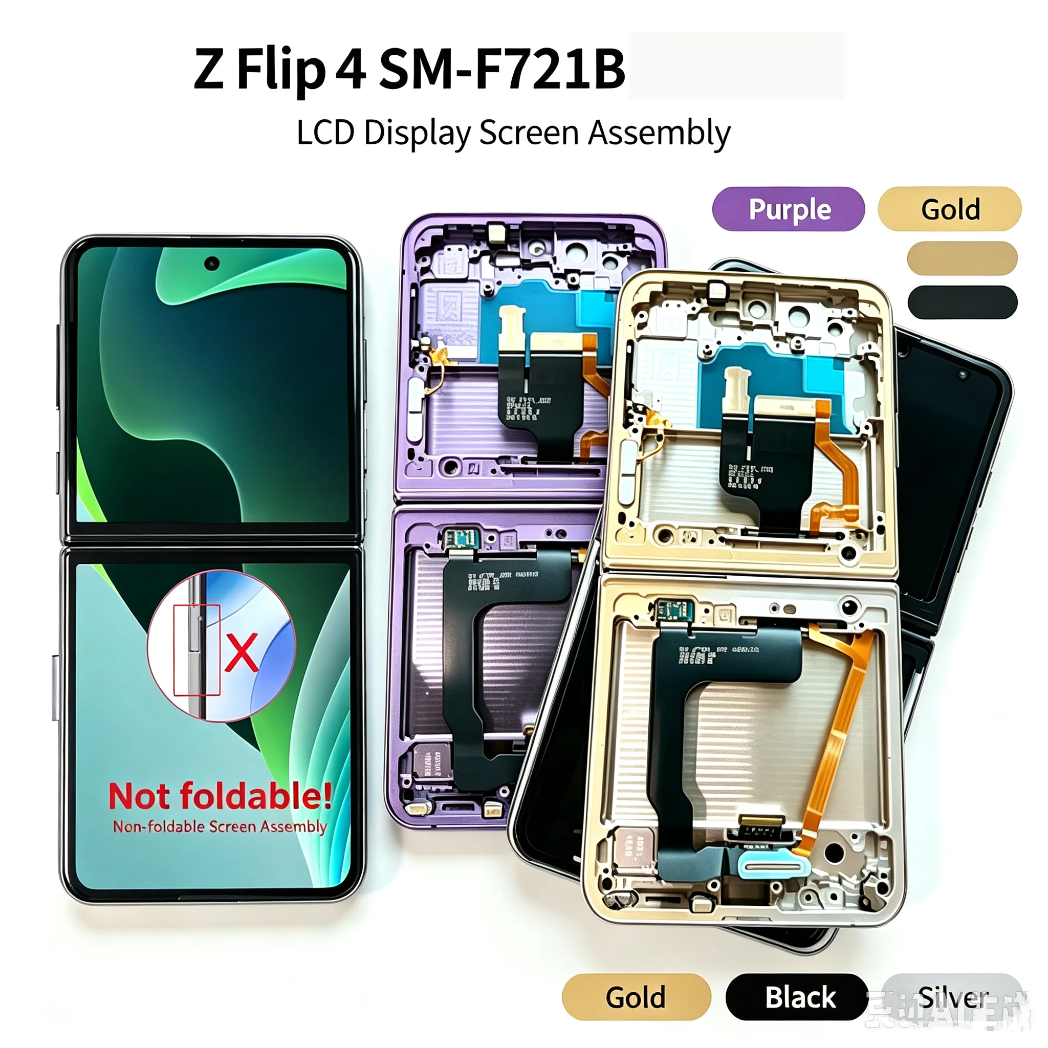 for-samsung-galaxy-z-flip4-f721b-f721b-ds-lcd-display-touch-screen-digitizer-assembly-with-frame-non-foldable-tft-screen