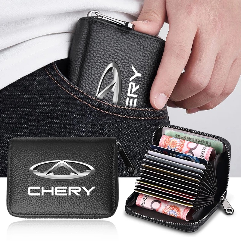 Driver License Holder Card Bag Driving ID Passport Card Wallet For Chery Tiggo 2 3 4 7 8 Pro QQ Iq Blossom Fulwin Arrizo