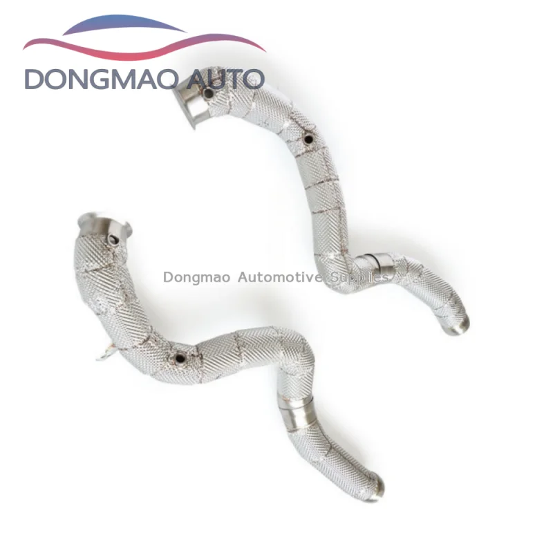 Suitable for Mercedes Benz C63 stainless steel exhaust pipe with heat shield and high flow downpipe automotive parts