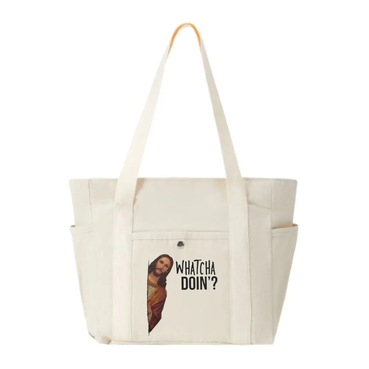 

Полотняная сумка Whatcha Doin в консервативном стиле с несколькими карманами, студенческая повседневная сумка в стиле ретро