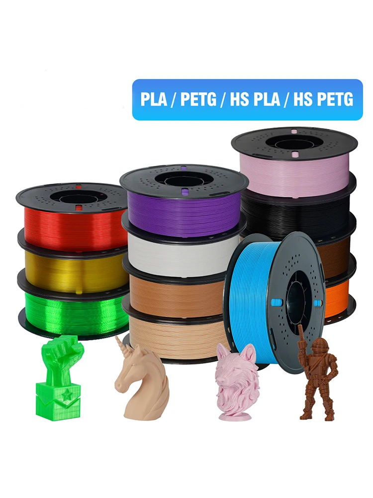 KINGROON Filament PETG 3D o wysokiej prędkości druku PLA/PETG 5KG Filament do druku 3D 1.75mm 100% Równo Nawinięty Filament HS 350mm/s do druku — zdjęcie produktu 7