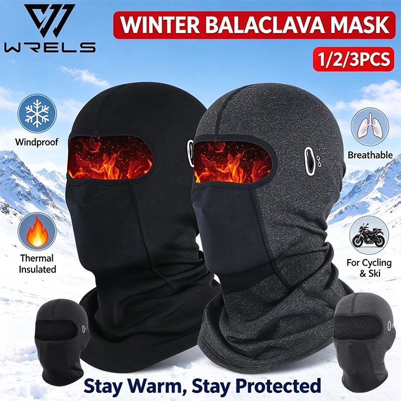 Máscara de invierno tipo pasamontañas, transpirable, resistente al viento, para usar debajo del casco de moto, cubre la cara, unisex, cálida, de secado rápido y protege el cuello.