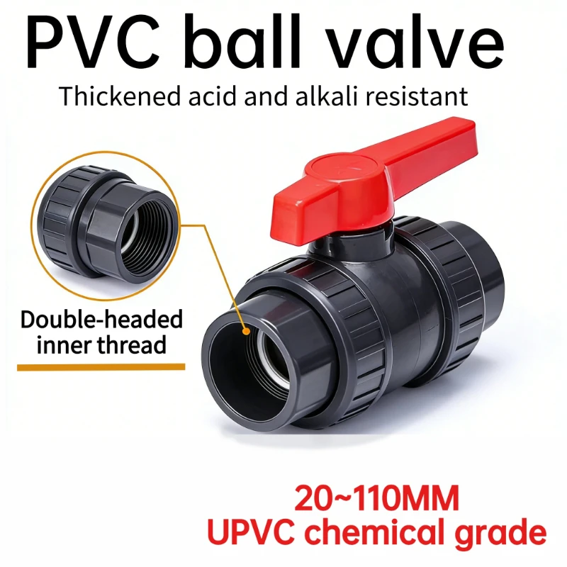 20-110MM PVC Pipe Ball Valves Water Irrigation System Drainage Tube Quick Valve Water Pipe Connector Fittings High Quality