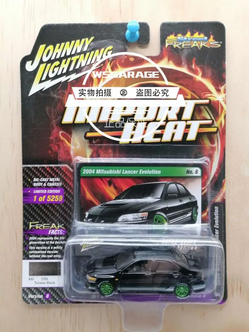 Johnny Lightning 1:64 Lancer Evolution import heat  diecast metal car model toys gifts