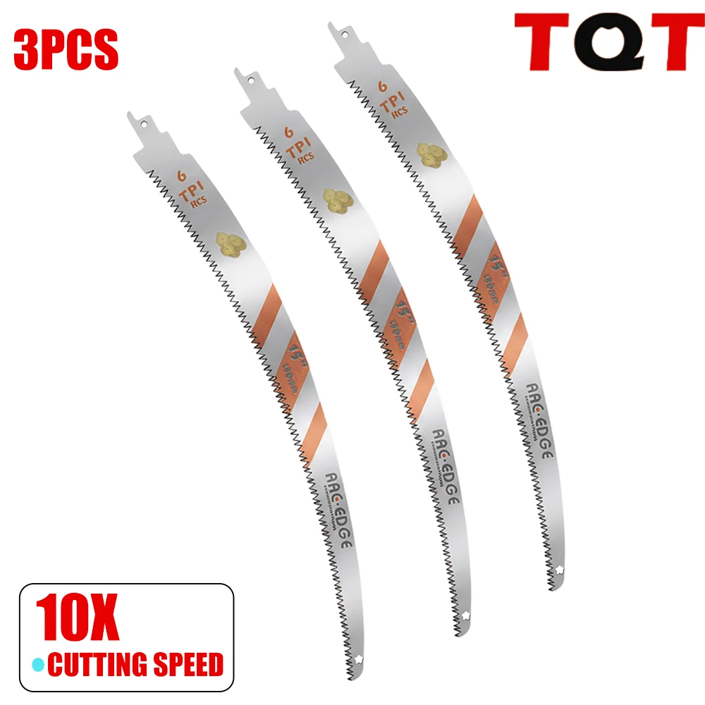 3 Stuks Japanse Reciprozaagbladen 6-10-12-15Inch 6Tpi Arc Rand Hout snoeizaagbladen Voor Boom Trimmen Hout Snijden