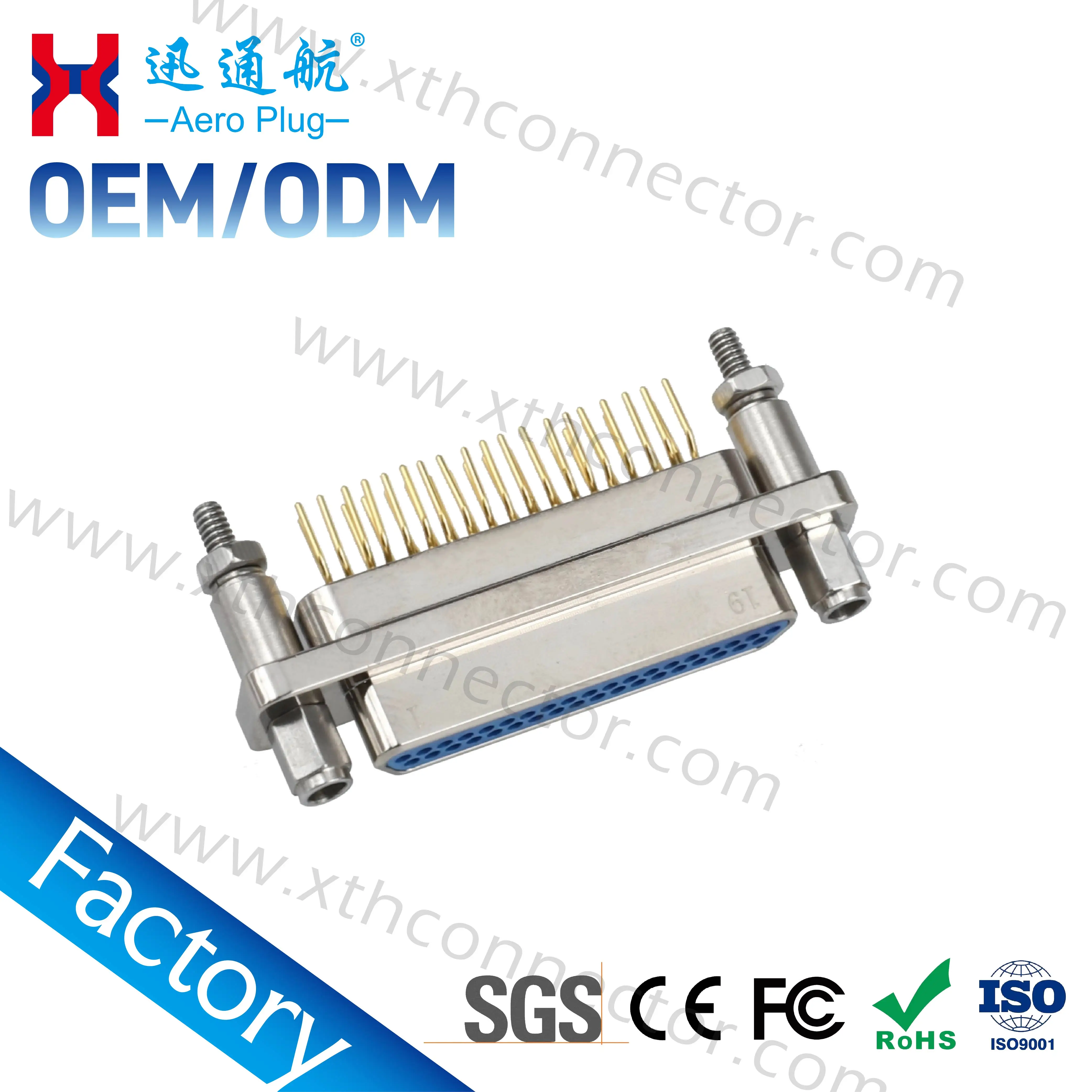 J30J-37TJN-J J30J-37ZKN-J 37Pin Micro Rectangular Connector Right Angle PCB Connector for Drone Industrial Equipment