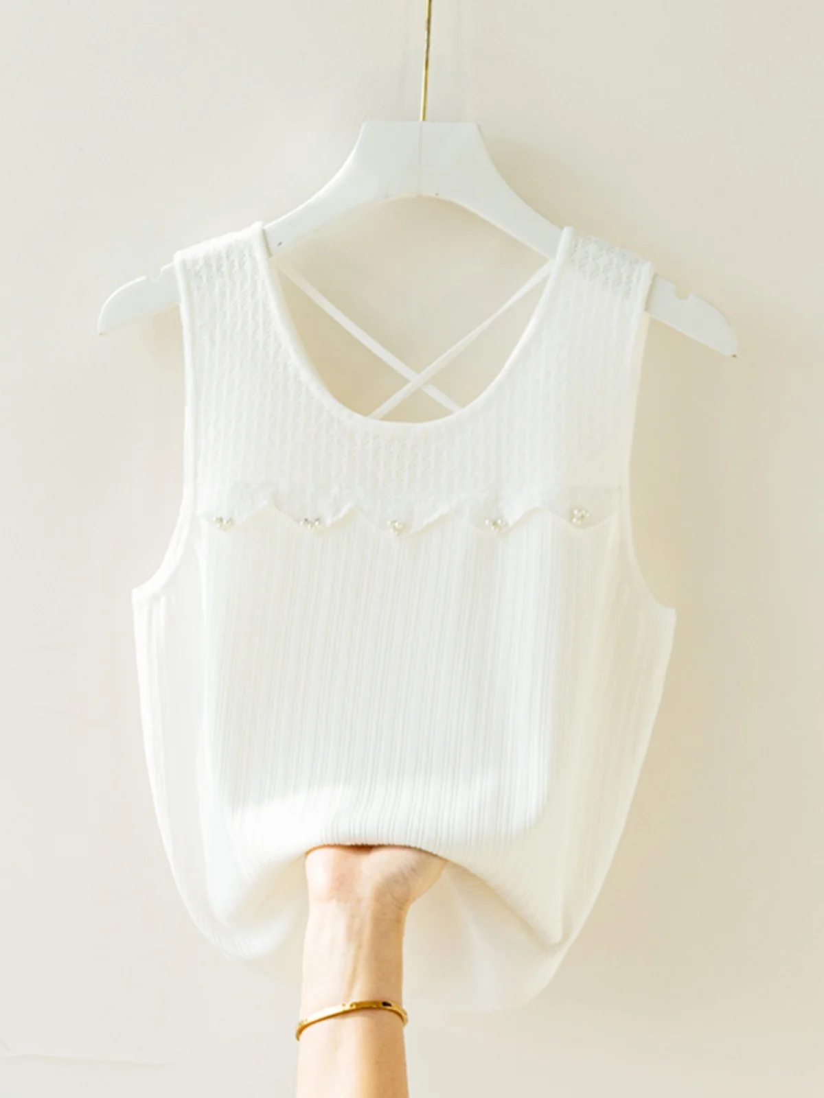 حجم كبير المرأة الحرير الجليد حزام سترة مثير الصليب بال الدانتيل أعلى Svel قاعدة irt الكورية Sle فضفاضة تناسب ارتداء اليومي