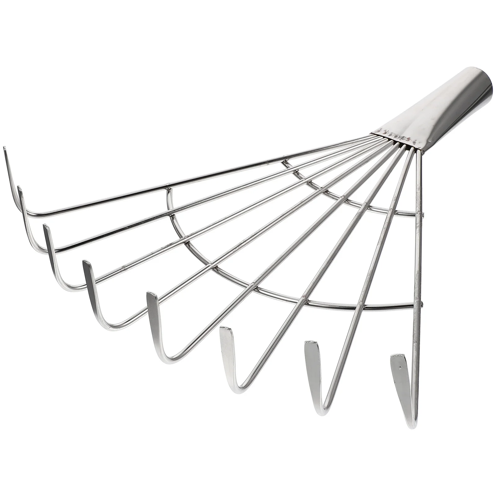 

Stainless Steel Rake 8 Teeth Metal Garden Hand Rake Soil Loosening Leaves Yard Cleaning Durable Tool Garden Cultivating Supply