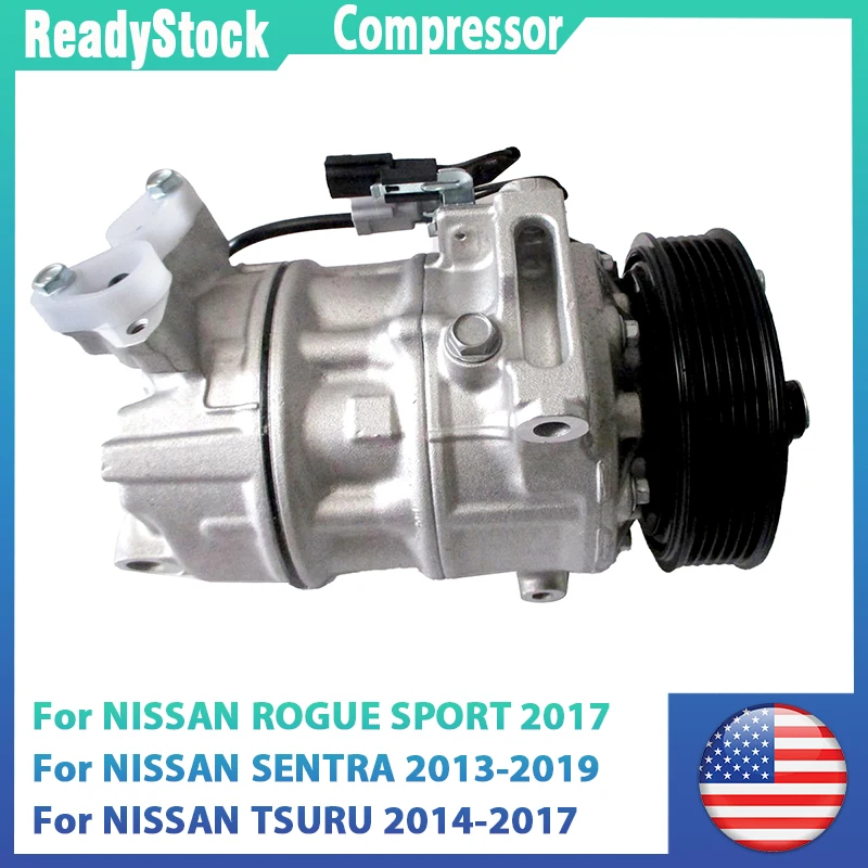 

Treвыбраo компрессор автомобильного кондиционера AC компрессор 12V подходит для Nissan Rogue Sport 2017 16003816-103 16003816-104 926003SH1A