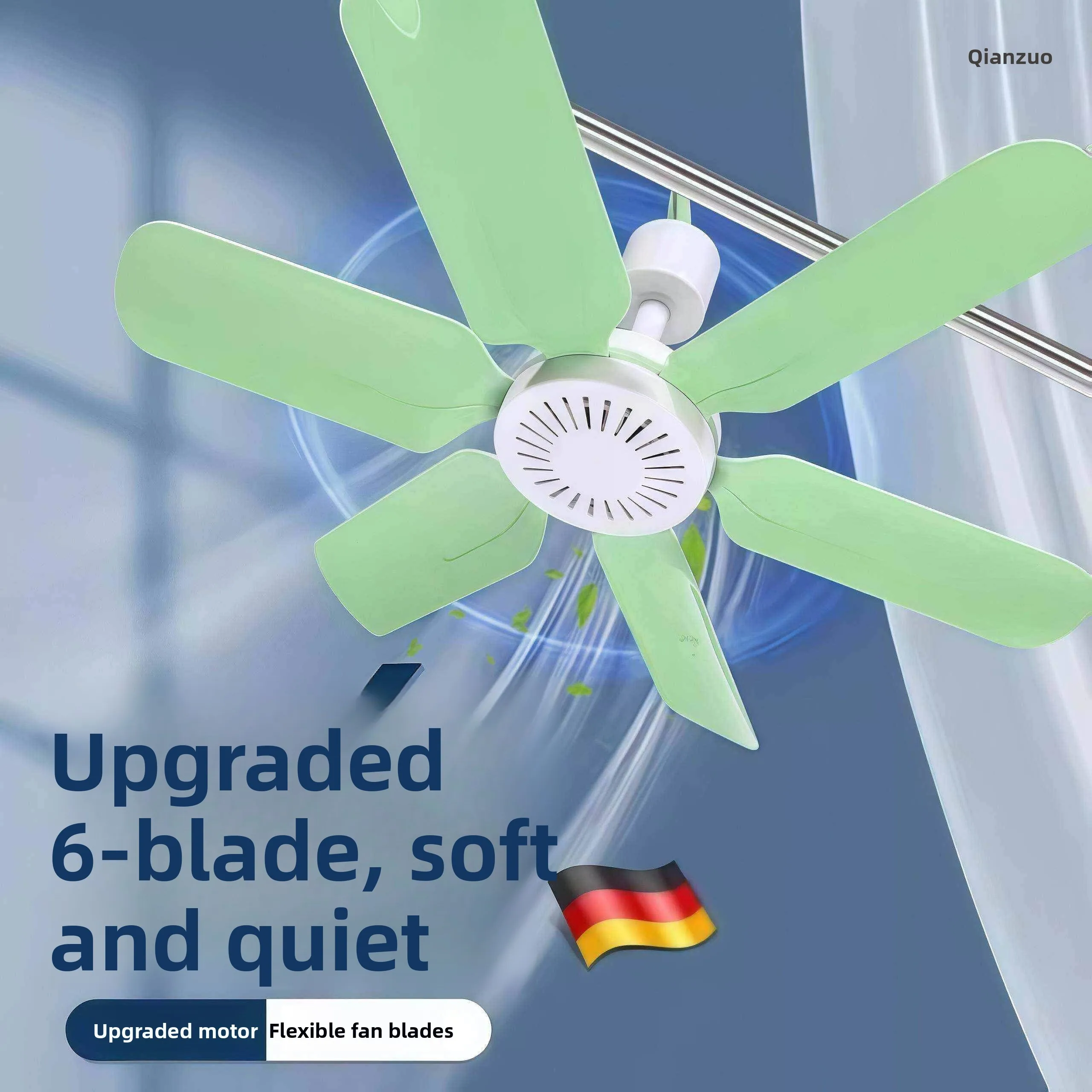 

Portable Small Ceiling Fan Bedroom Outdoor High Wind Power Student Dormitory Mosquito Net Home Use Fan for Summer Cooling