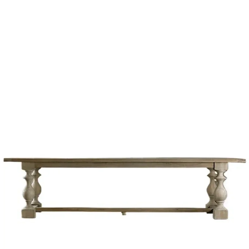 

Обеденный стол и стулья из цельного дерева в американском стиле, ваби говорит прямоугольная французская кровать и завтрак.