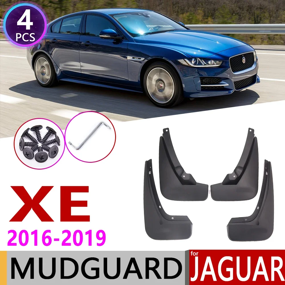 4 PCA Front Rear Car Mudflaps for Jaguar XE 2016 2017 2018 2019 Fender Mud Flaps Guard Splash Flap Mudguards Accessories