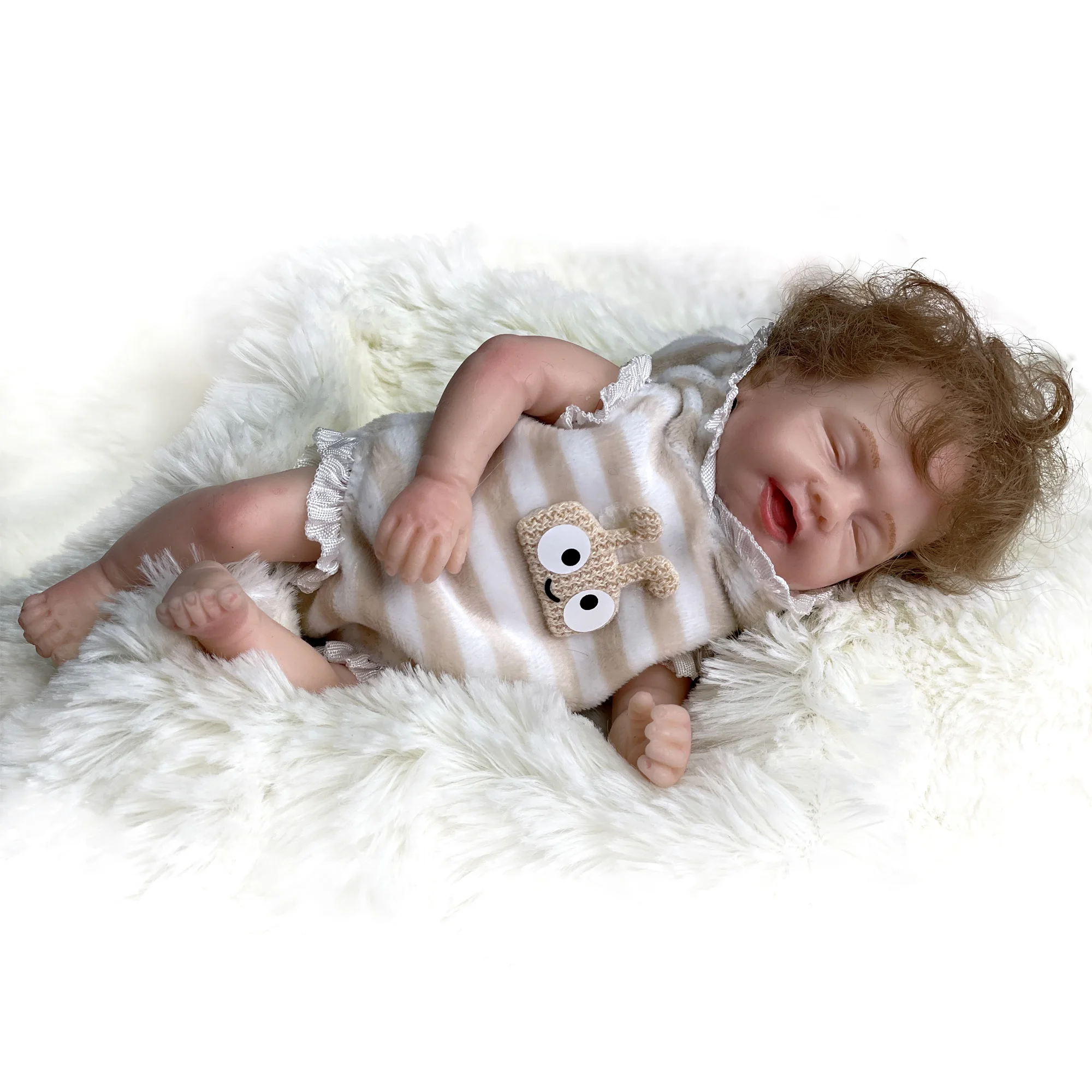 Anjo Doll 6 Cal miękkie stałe silikonowe Reborn Doll Mini Palm śliczne sen Bebe Reborn Doll zestawy peборн Bebê Reborn кукла пеборн