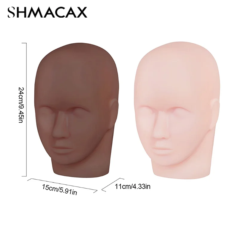 Tête de Mannequin en Silicone pour Entraînement à la Pratique du Maquillage, Extension de Cils, Cosmétologie