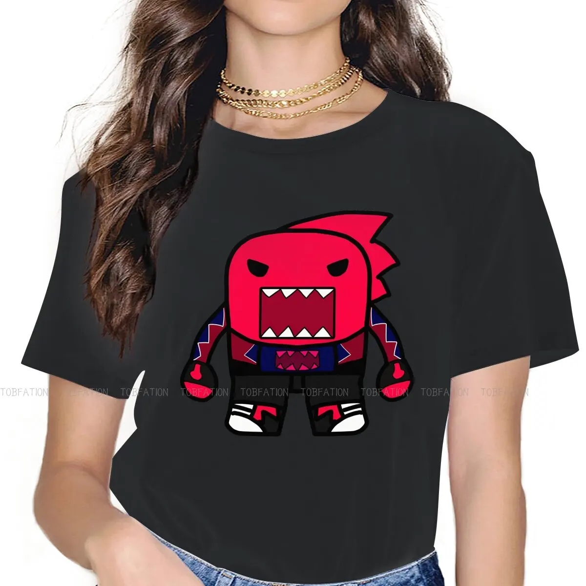 Domo Kun Cotton TShirt for Woman Girl Rex 5XL Leisure Tee T Shirt Novelty Loose