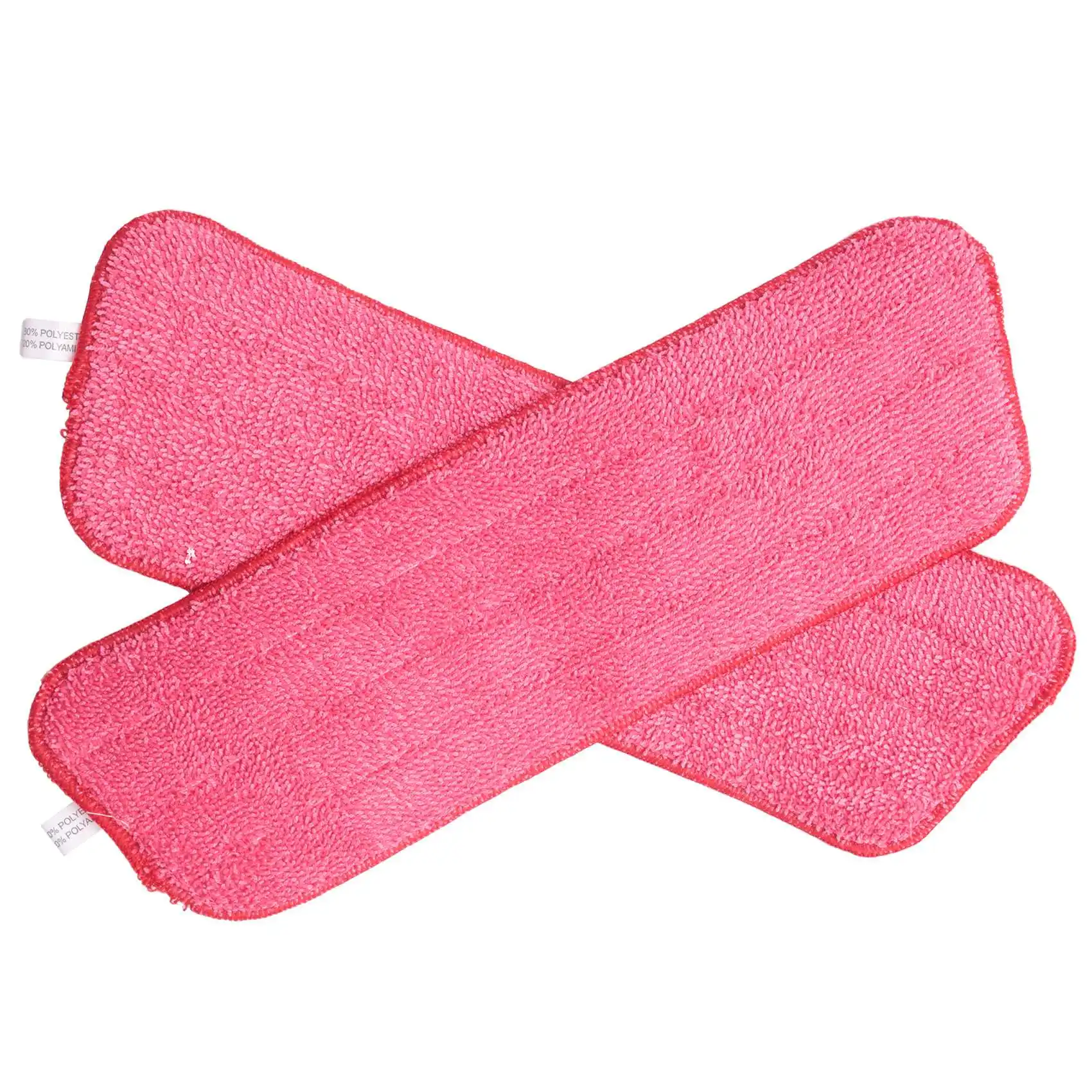 

N37R_4PC Spray Mop Replacement Pads Reusable (4 Pack, Green & Red)