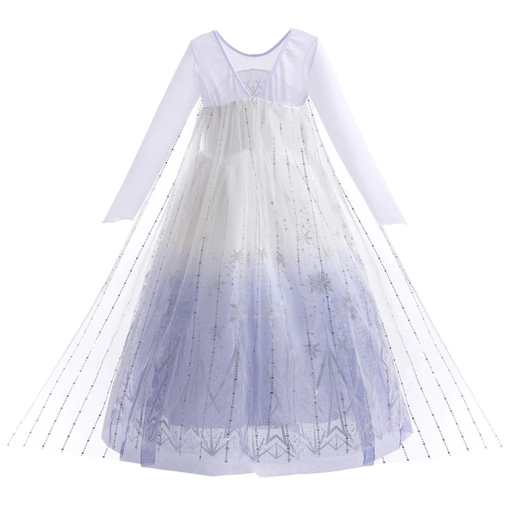 White Elsa Dresses Girls Birthday Party Cosplay Princess Costume Carnival Party Evening Gown Kids Clothing view 4