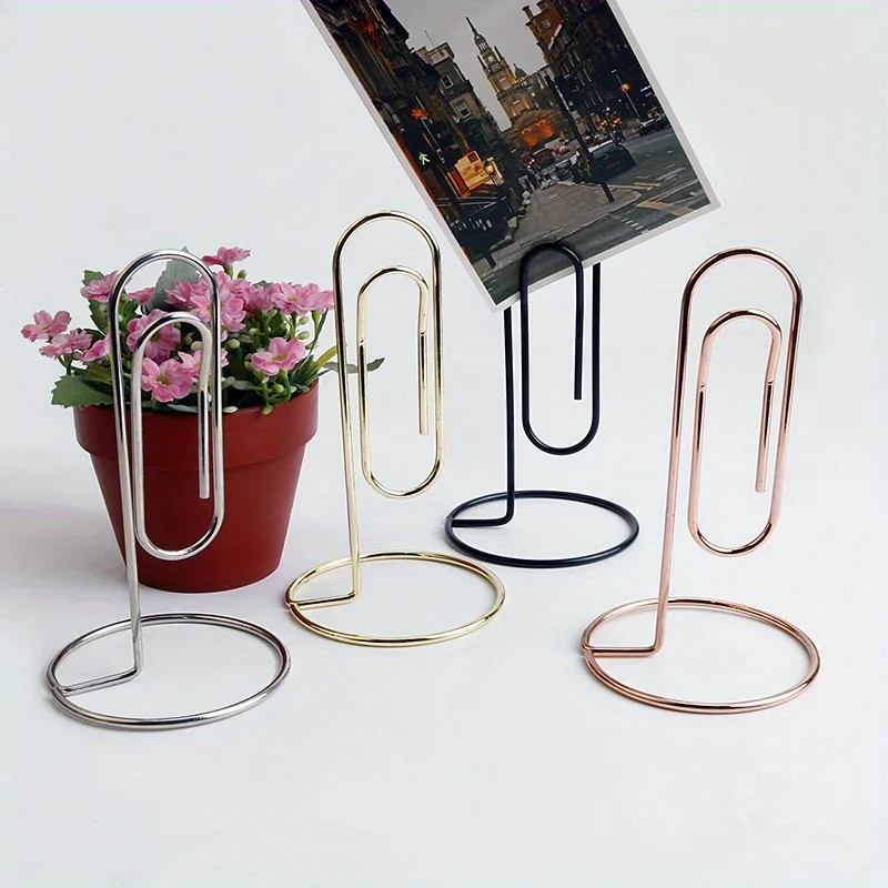 1PC Golden Rose Desk Clip Stylish Note Organizer Chic Office Decoration Accessory for Home And School