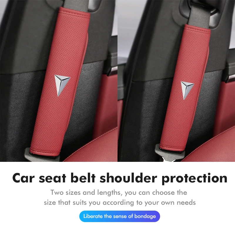 Leather Car Safety Belt Shoulder Cover Protection Padding Pad For Deepal Changan Deepal S7 SL03 2022