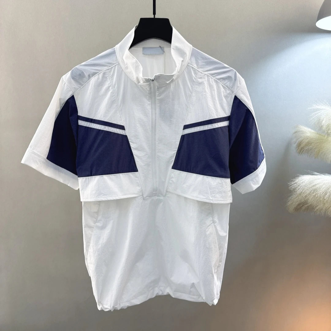 Men's Golf Jacket 2026 Summer New Korean Style Hooded Windproof UV Protection Short Sleeve Lightweight Breathable Stretch