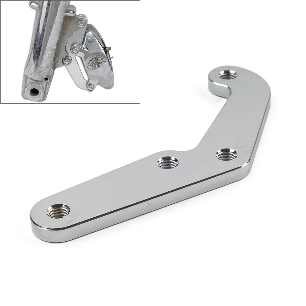 Motorbike Front Brake Caliper Assembly Bracket 4-Piston 1set For Harley Sportster Softail Dyna Touring FXR Models 1984-99 Chrome