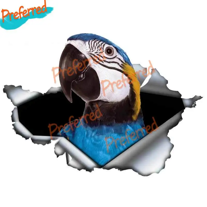 High Quality Torn Metal Parrot DIY Decal Motocross Racing Laptop Helmet Trunk Wall Vinyl Car Sticker Die Cutting