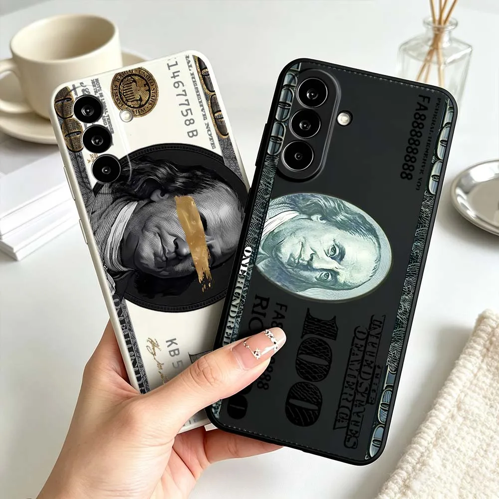 Popular USD Dollar Pattern Cover For Samsung Galaxy A71 A56 A55 A54 A53 A51 A17 A16 A07 A06 Soft Silicone Liquid Phone Case