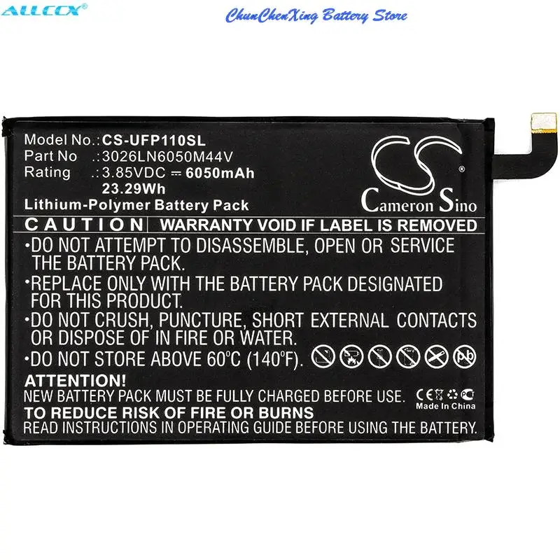 Cameron Sino  6050mAh Battery 3026LN6050M44V for Ulefone Power