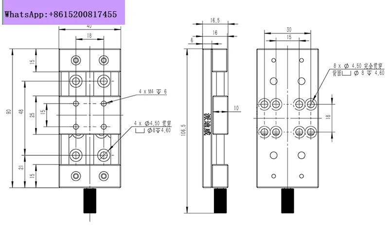 PT-SD10/35/65/95 Manual translation table X-axis displacement table/stretching table