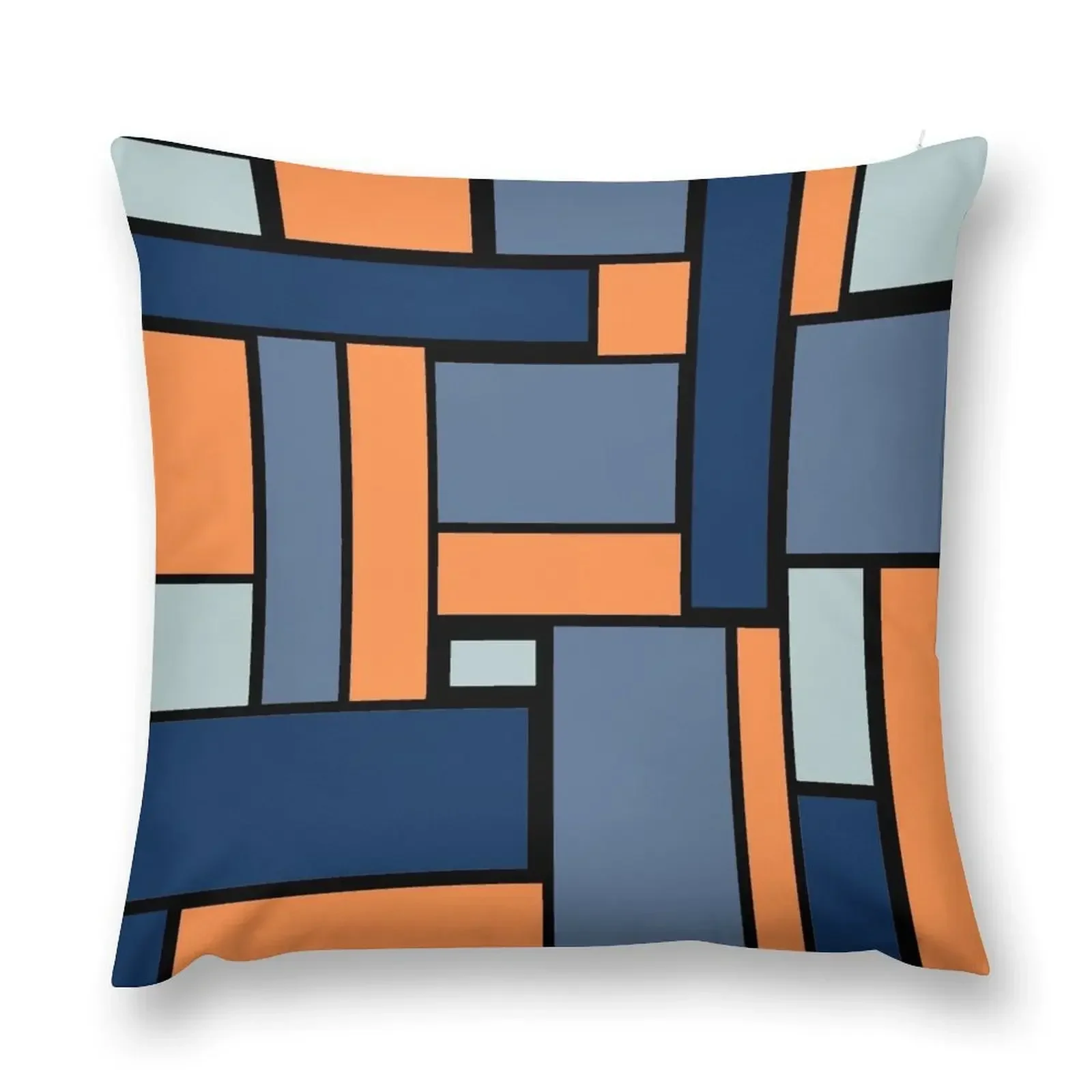 

blue + orange geometric Throw Pillow Pillow Cover Sofa Cushion Cover Decorative Cushion Cover pillow