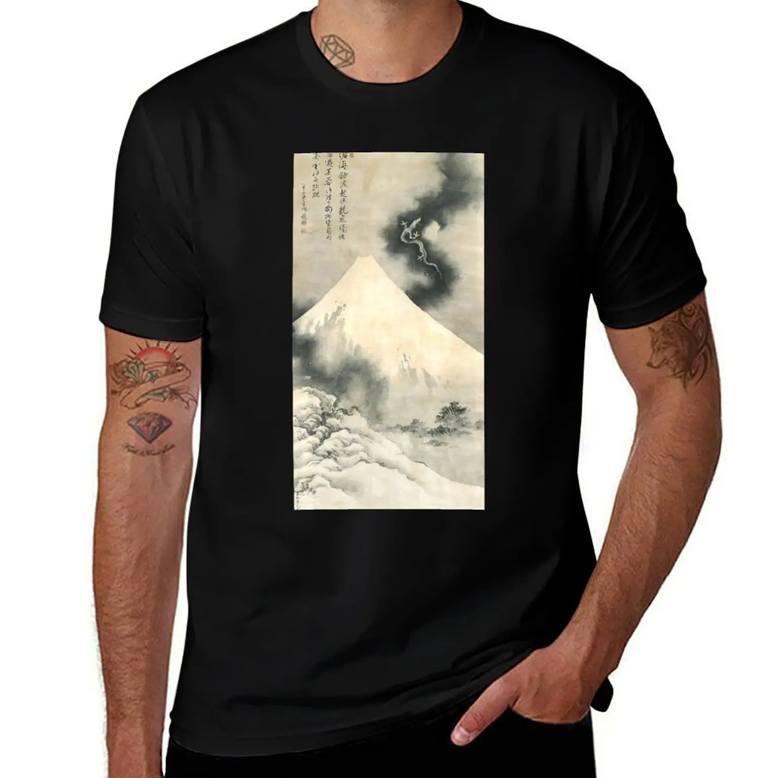 

Hokusai Dragon Flying Over Mount Fuji T-Shirt graphic shirts Funny t-shirts rapper graphic tees summer 2025 designer t shirt men