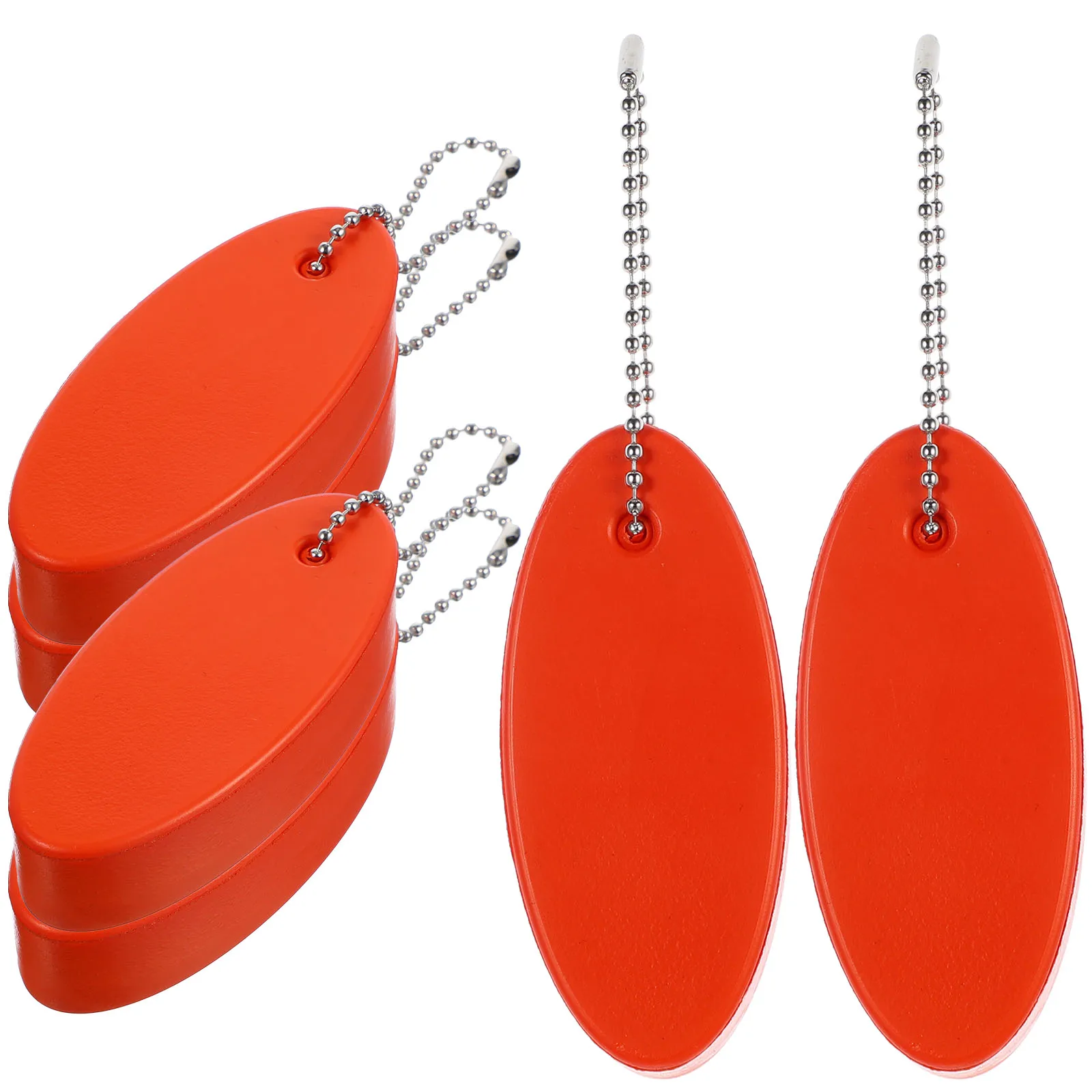 

6 Pcs Pu Keychain Ring Sailing Pendant Creative Float Floating Oval