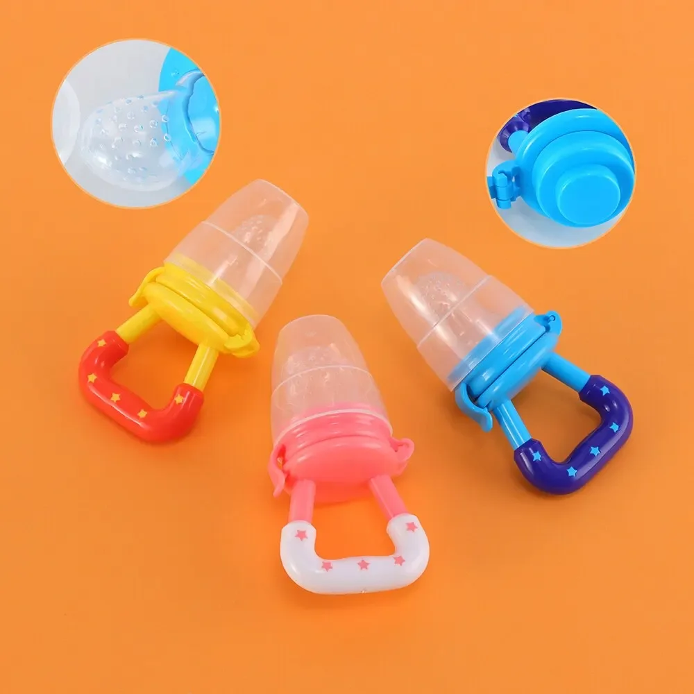 Baby Fruit Feeder Pacifier Teething Toys Fresh Food Feeder Infant Fruit Teething Toy Silicone Pouches for Toddlers Kids Boy Girl