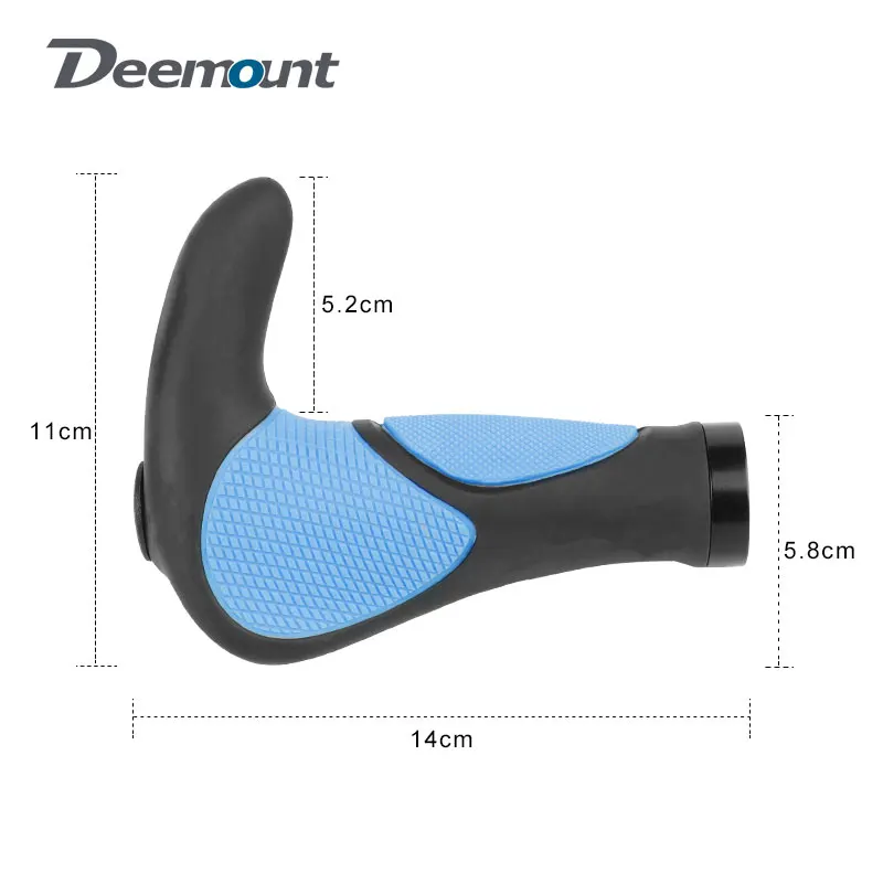 Deemount Comfy Bicycle Grips TPR Rubber Integrated MTB Cycling Hand Rest Mountain Bike Handlebar Casing Sheath Shock Absorption