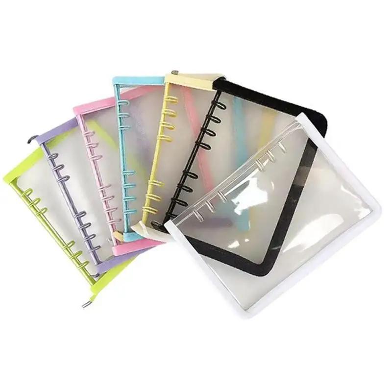 A5 Glitter PVC Loose-leaf Photo Album Clear Page Sticker Collection Book for Instant Camera Film Storage