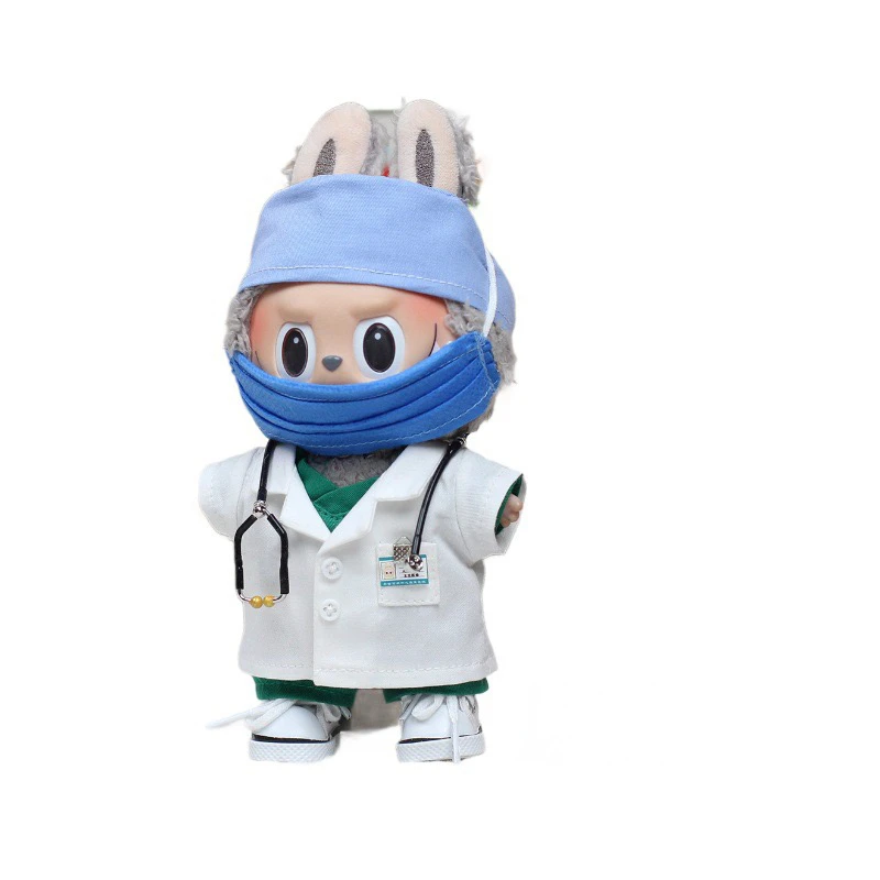 

7cm Labubu Doll Clothes aron Sle Doctor Nurse orms Doll Accories Cotton Toy Vendors Outdoor Casual Wear
