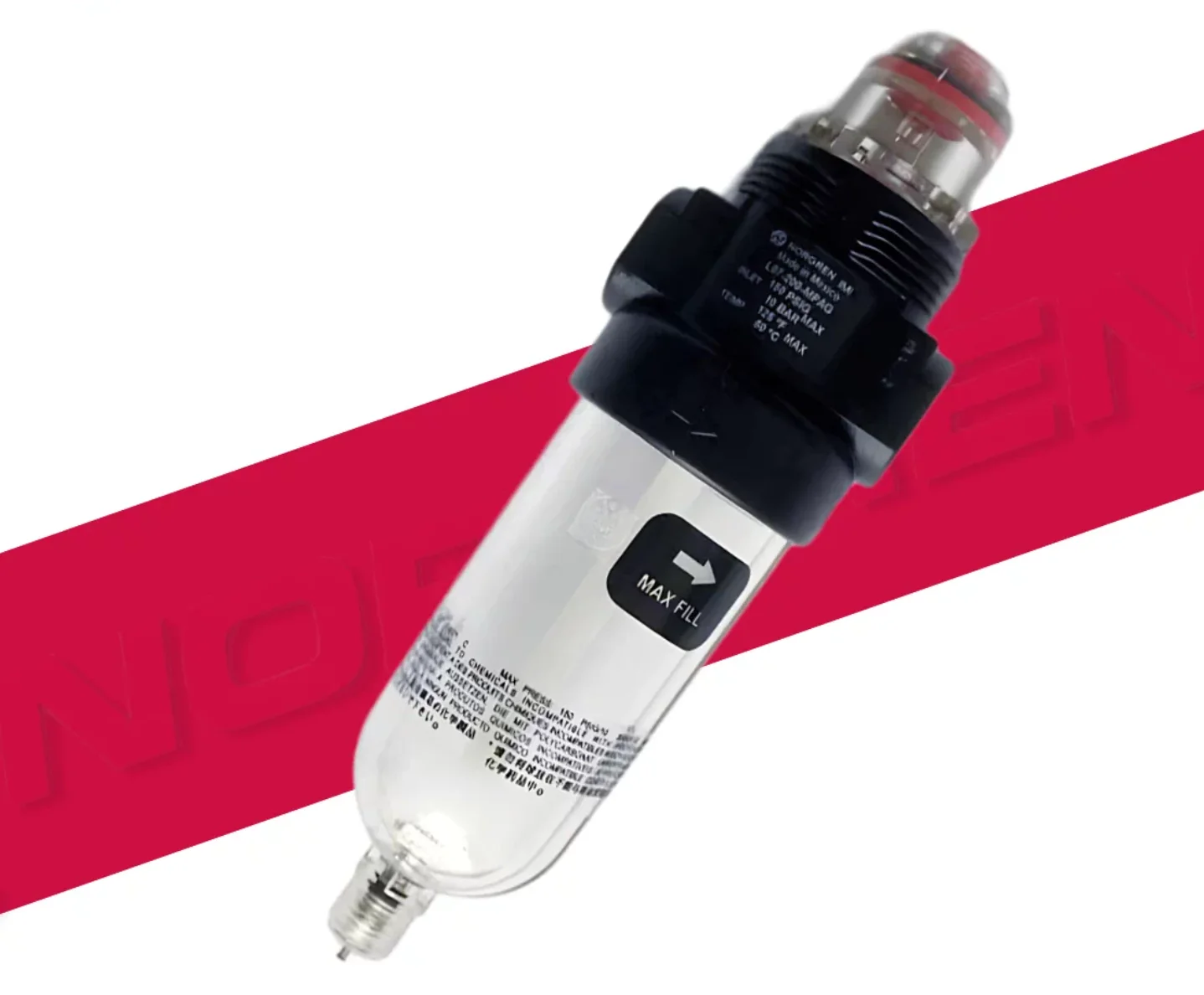 L07‑100‑MPQG L07‑200‑MPQG Air Micro Fog Lubricator Closed Bowl Design G1/8 G1/4 Pneumatic System Oil Mist Lubricator Fit NORGREN