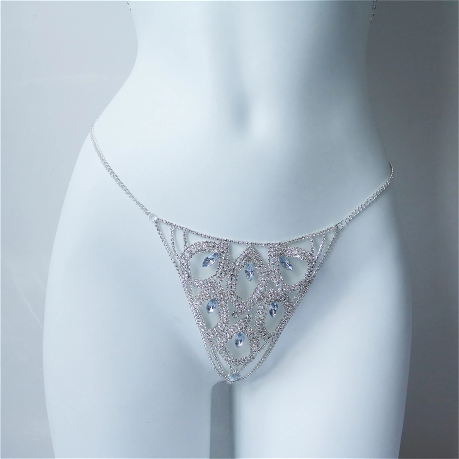 Gorgeous and Elegant Tassel Rhinestone Waist Chain Beach Nightclub Sex Body Chain Luxury Fashion Women\'s Jewelry Accessories