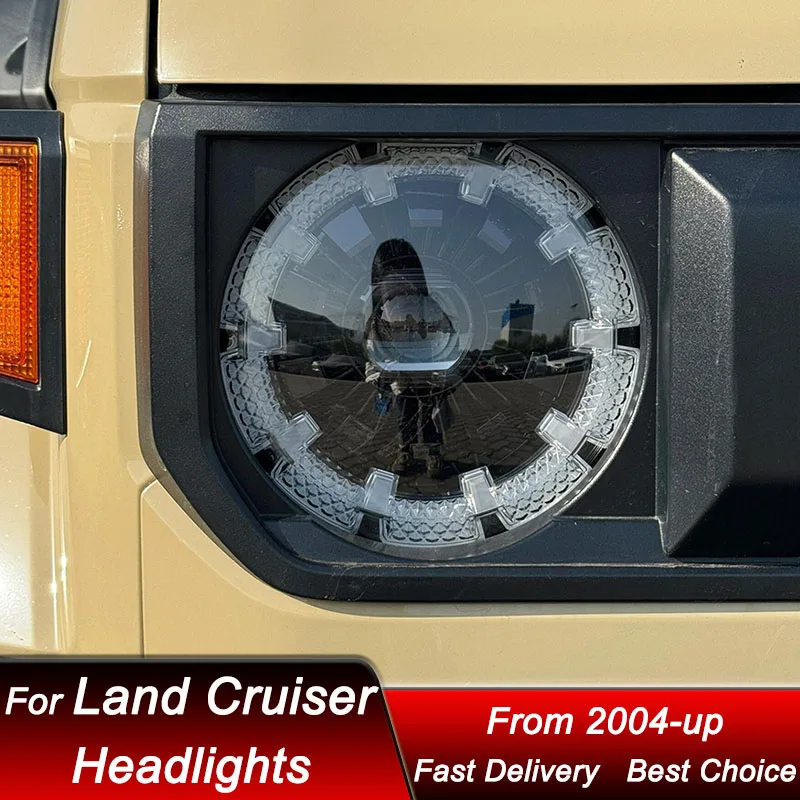 Auto Fari A Led Per Toyota Land Cruiser LC76 LC71 LC79 2024 nuovo stile Full LED Aggiornamento Alta Lente Del Proiettore Kit di Accessori