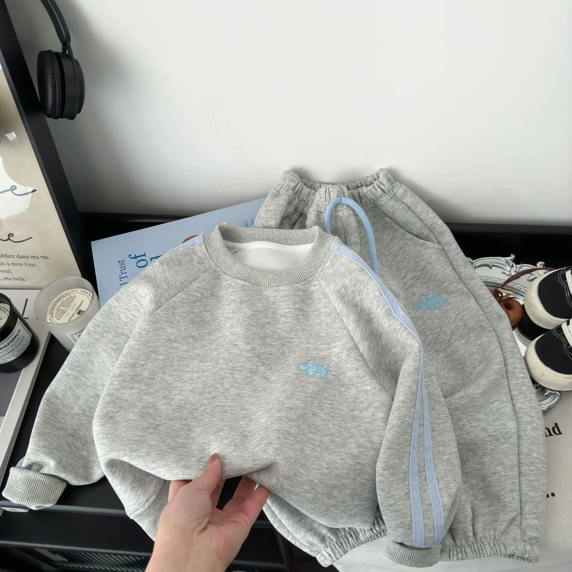 Bellbell 1-6 Jahre Jungen Zweiteiler-Set 2026 Herbst Säugling Baby Jungen Cartoon-Print Sweatshirts Trainingsanzüge Kinder Jungen Jogginghose Outfit – Detail 5