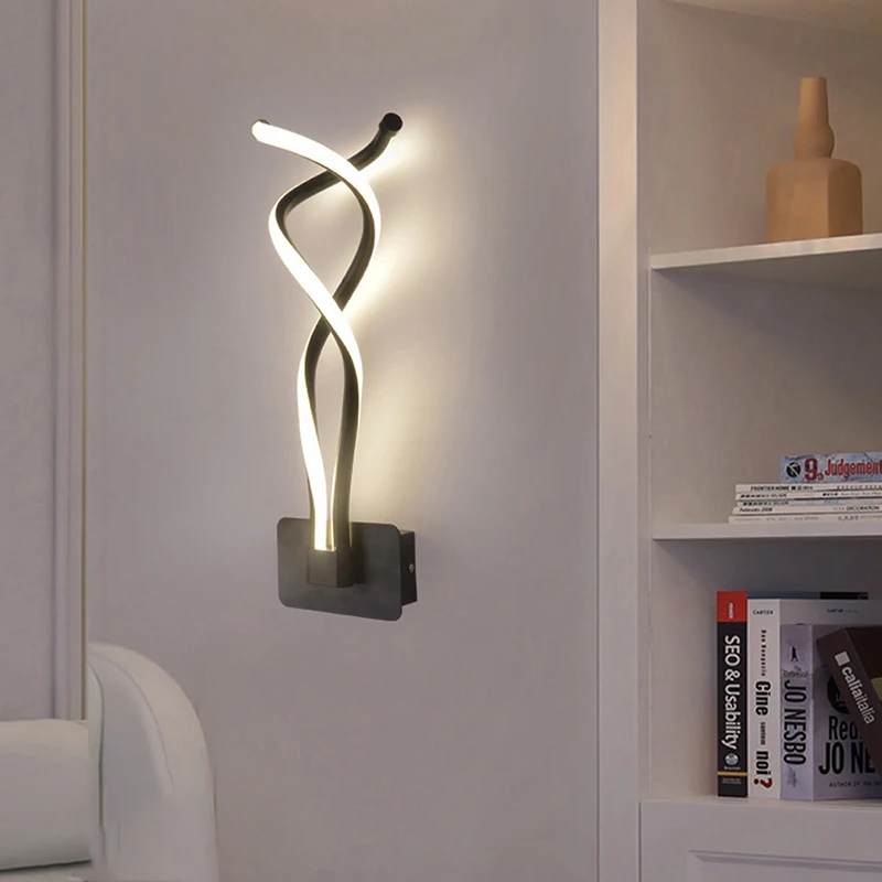 Moderne kreative LED-Wand leuchten minimalist ischen Streifen dekorative Eisen Wand leuchte für Wohnzimmer Schlafzimmer Nachttisch TV Hintergrund beleuchtung