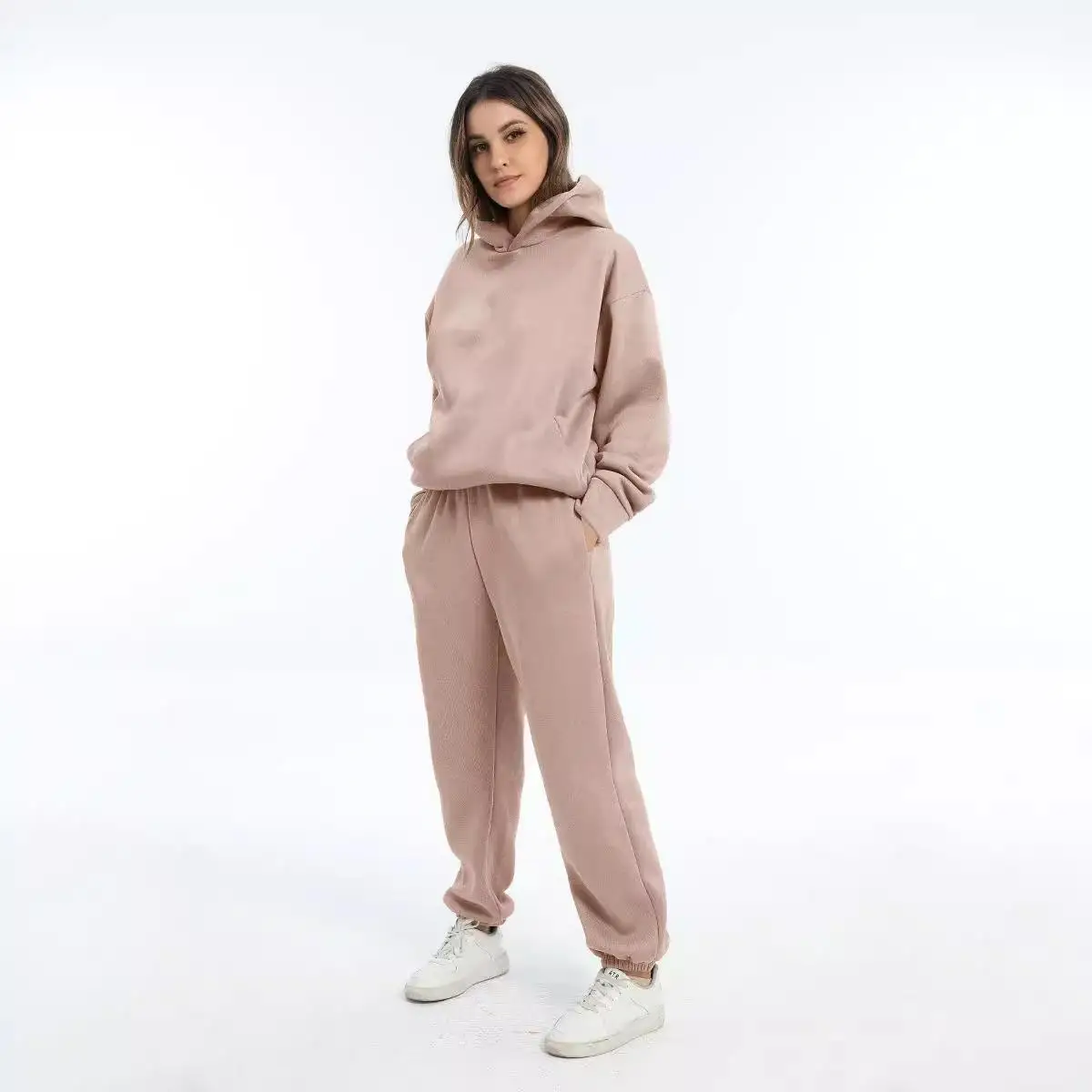 

Women's Thiened Two-Piece Long Sve Faion Casual Clothing Set Comfortable Breathable Zipper Closure Available in Variou...