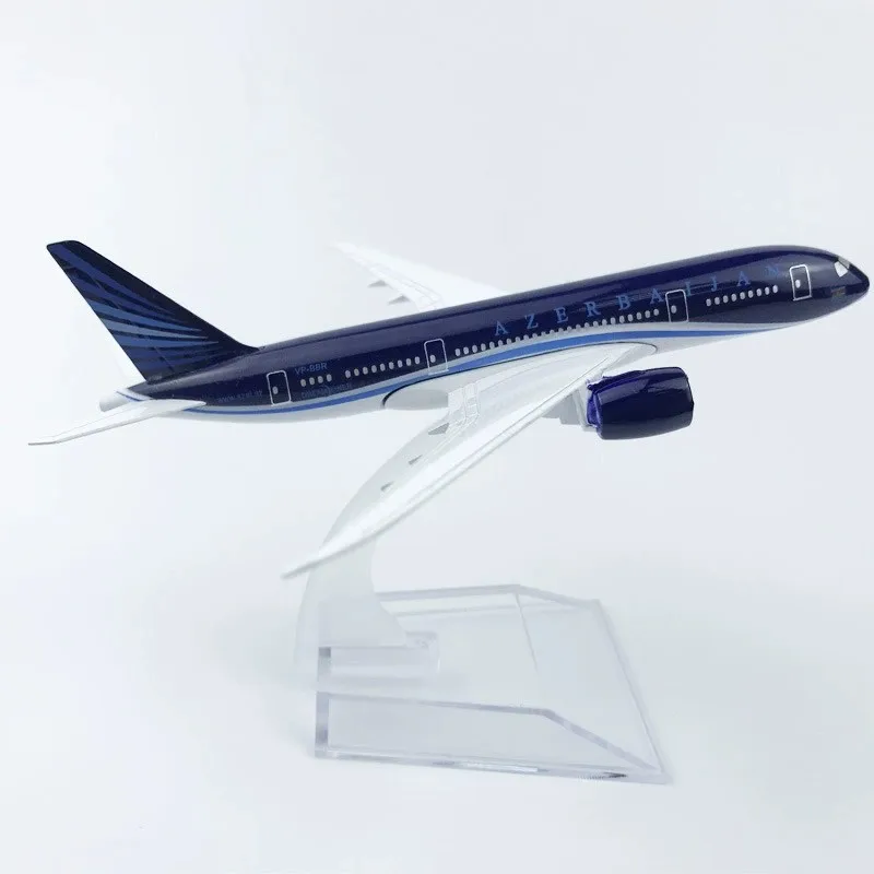 Modèle d'avion miniature Boeing 787 en métal moulé sous pression, 16 cm, Azerbaïdjan, échelle 1/400, pour collections et expositions, cadeau