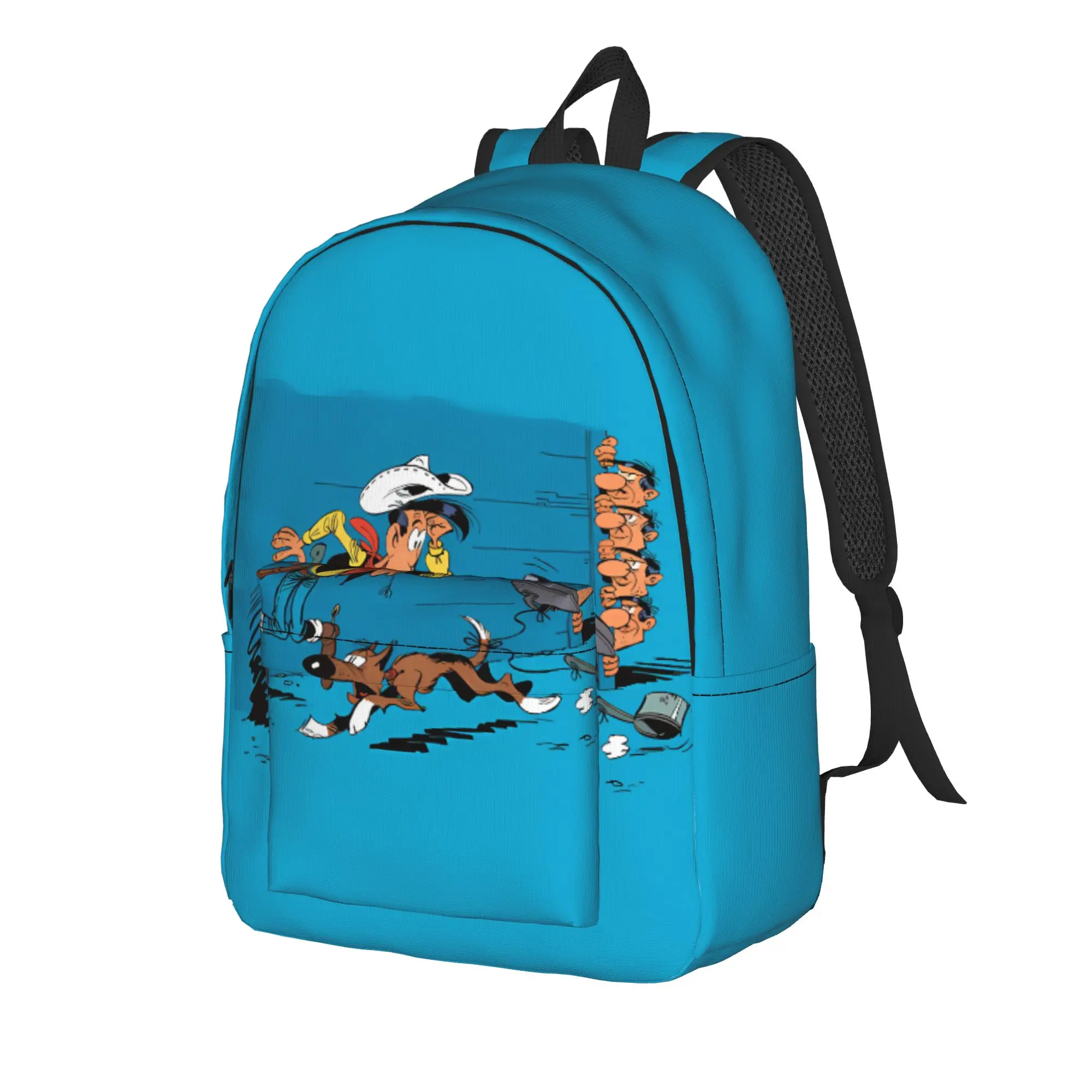 Lucky Luke Cartoon Comics (3) Backpack  Kawaii Backpacks Women Outdoor Print High School Bags Custom Rucksack