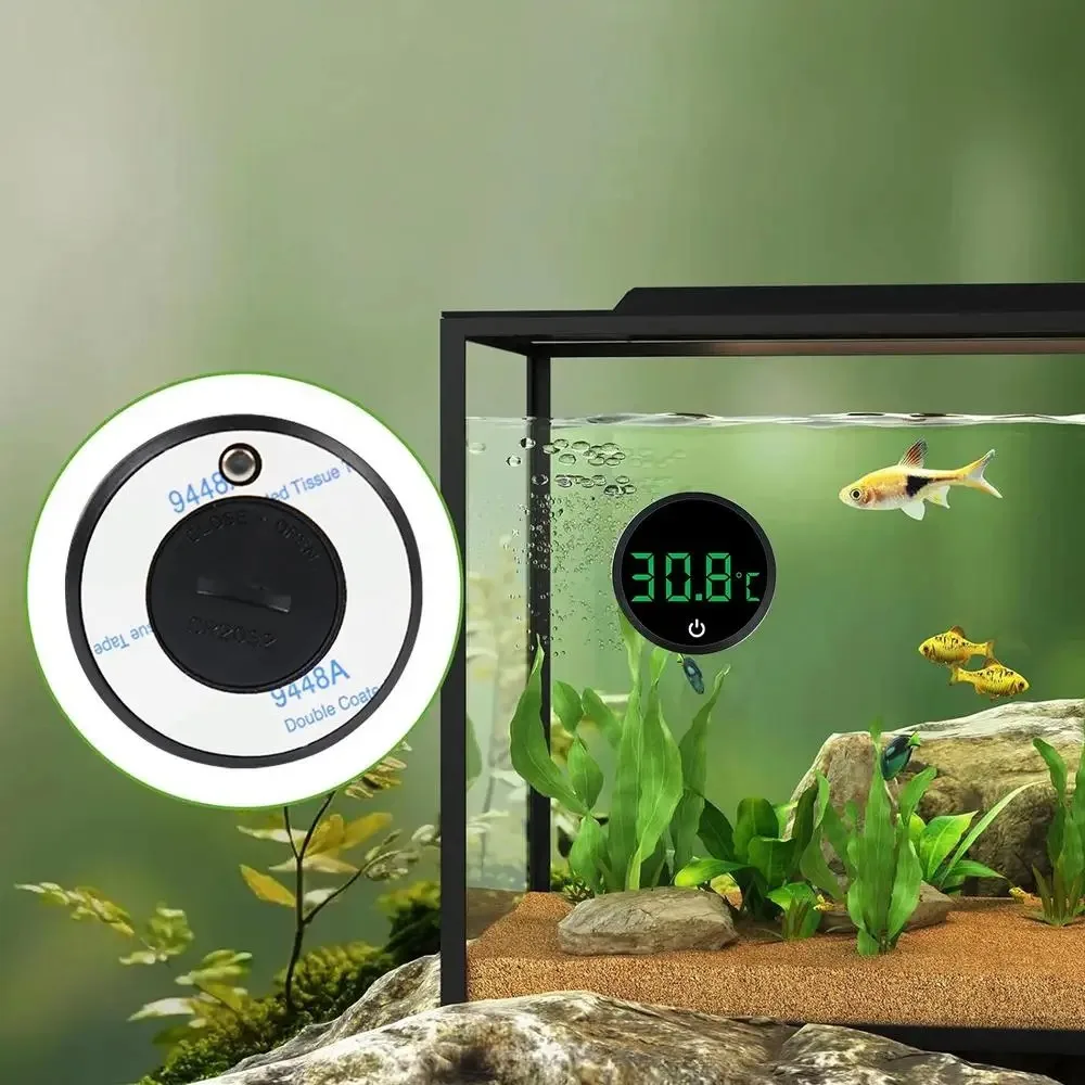 Fish Tank Thermometer Aquarium Digital Thermometer External LCD Thermometer High Precision Thermometer for Fish Turtle Tank